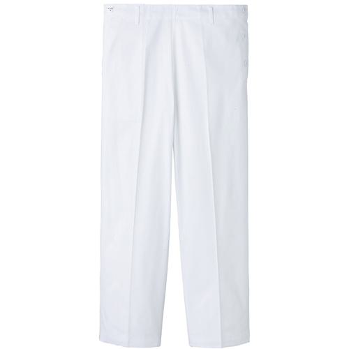 ■サンペックス 調理ズボン レディース 厨房用 給食 制服 ユニフォーム ホワイト L〔品番:KG432L〕【7000408:0】[送料別途見積り][掲外取寄][店頭受取不可]