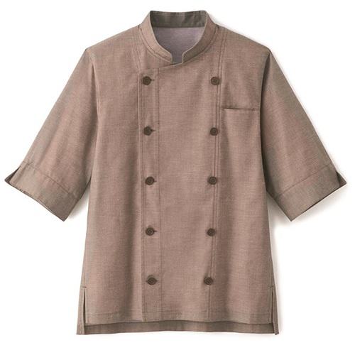 ■サンペックス 七分袖ショップコート ブラウン S〔品番:SJAU1814C3S〕【7006785:0】[送料別途見積り][掲外取寄][店頭受取不可](4)