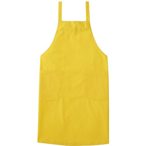 ■サンペックス 胸当てエプロン イエロー F〔品番:A1770F〕【7008273:0】[送料別途見積り][掲外取寄][店頭受取不可]