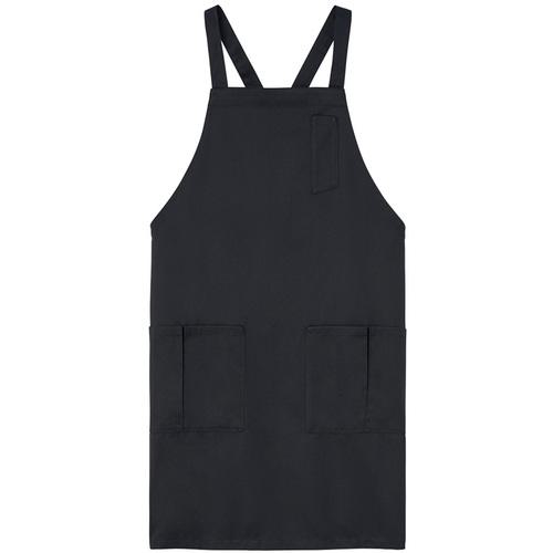 ■サンペックス 胸当てエプロン ブラック F〔品番:SBPU1925B9F〕【7008339:0】[送料別途見積り][掲外取寄][店頭受取不可](4)