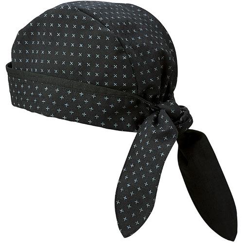 ■サンペックス バンダナ 帽子 和食 制服 ユニフォーム ブラック F〔品番:JA6815F〕【7009911:0】[送料..