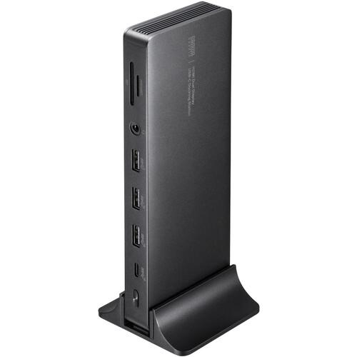 ■SANWA ドッキングステーション(4K・HDMI×2画面出力・ACアダプタ付)〔品番:USBCVDK16〕【7056479:0】[法人・事業所限定][直送元][店頭受取不可]