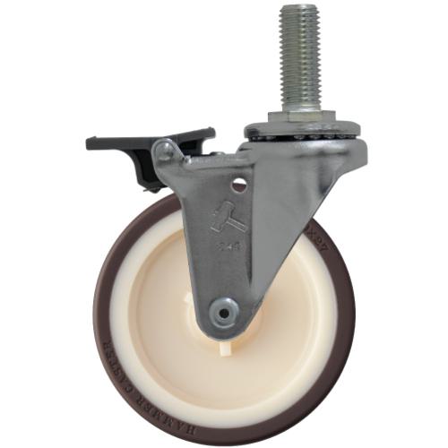 ■ハンマー ねじ込み式ウレタンキャスター フロントストッパー シーソータイプ ねじ込み旋回式 ウレタン..