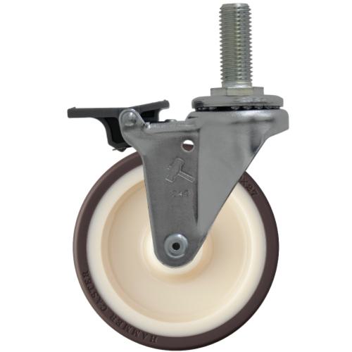 ■ハンマー ねじ込み式ウレタンキャスター フロントストッパー シーソータイプ ねじ込み旋回式 ウレタン..