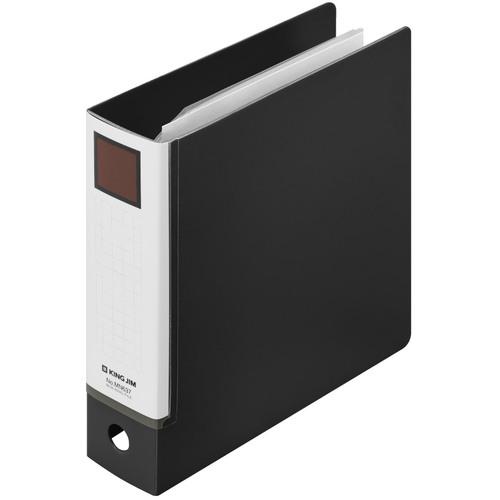 ■KING JIM キングミニシリーズ ミニリングファイル 3穴バインダー クロ《5冊入》〔品番:MN637BK〕【706..