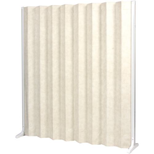 ■sanwa ホワイトフレームアコーディオンスクリーン スノーホワイト W150×H165cm〔品番:00002593〕【7070988:0】[送料別途見積り][法人・事業所限定][外直送][店頭受取不可]