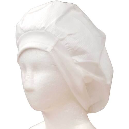 ■川西 帯電かみつく帽 ホワイト Lサイズ 20枚入〔品番:7055WL〕【7071047:0】[送料別途見積り][掲外取..