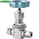 ■Fujikin SUS鋼製ニードルバルブ 外ねじ式 UH91500 ニューV-Lok継手8mm〔品番:UH91500HP8V〕【7072255:0】[送料別途...