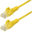 ■StarTech CAT6 LANケーブル/スリム/10m/イエロー/PoE/スナッグレス/より線/カテゴリ6 イーサネットケーブル〔品番:N6PAT10MY...