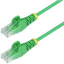 ■StarTech CAT6 LANケーブル/スリム/15m/グリーン/PoE/スナッグレス/より線/カテゴリ6 イーサネットケーブル〔品番:N6PAT15MG...