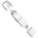 ■BUFFALO USB3.2(Gen2) Type-C/Aコネクター両対応 中低速帯 スティック 2.0TB ホワイト〔品番:SSDSD2.0U3WA〕【70...