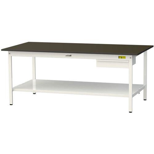 ■ヤマテック 実験用作業台 ワークテーブルLABシリーズ 実験用ラボテーブル 固定式 引き出し付き 全面棚..