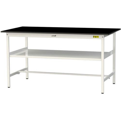 ■ヤマテック 実験用作業台 ワークテーブルLABシリーズ 実験用ラボテーブル 固定式 中間棚付き ケミテク..