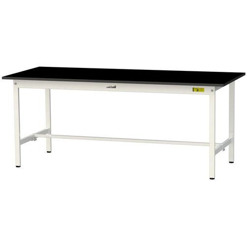 ■ヤマテック 実験用作業台 ワークテーブルLABシリーズ 実験用ラボテーブル 固定式 ケミテクト天板 W1800×D750×H740mm ブラック/シルキーホワイト〔品番:SLK1875BKW〕【7090925:0】[法人・事業所限定][外直送元][店頭受取不可]