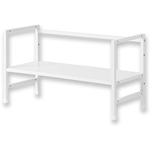 ■ASKA 机上台 高さ調整付き ハイタイプ ホワイト〔品番:DSK08W〕【7096298:0】[法人・事業所限定][外直送元][店頭受取不可]