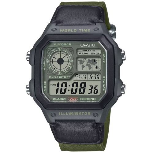 ■カシオ 腕時計 カシオ コレクションウオッチ スタンダード 布バンド ミリタリー〔品番:AE1200WHUB3AJF..