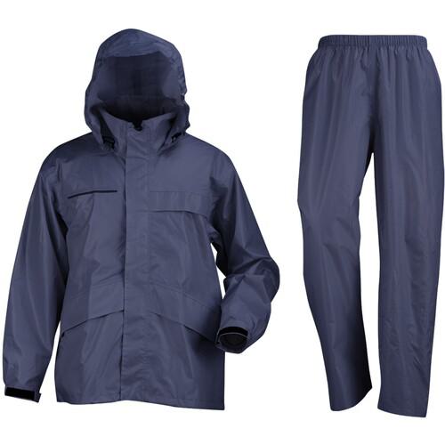 ■カジメイク 7251 エントラントレインスーツ ネイビー M〔品番:725155M〕【7103199:0】[送料別途見積り][掲外取寄][店頭受取不可]