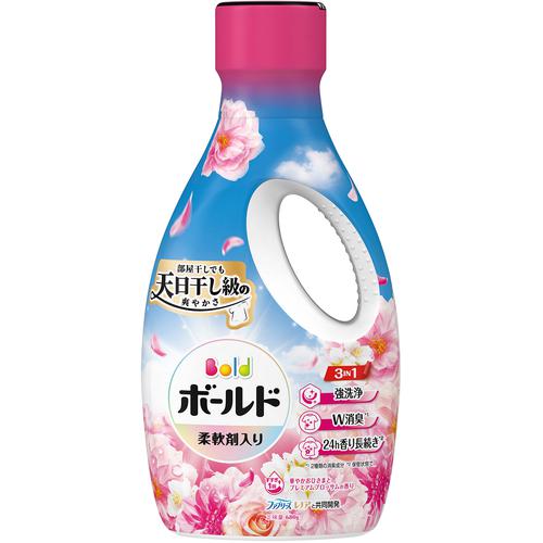 ■P&G ボールド 洗濯洗剤 液体 華やかおひさまとプレミアムブロッサムの香り 本体 680g《9個入》〔品番:437710〕【7107139×9:0】[送料別途見積り][掲外取寄][店頭受取不可]