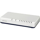 ■BUFFALO Giga8ポート スイッチングハブ 電源外付け プラスチック筐体 マグネットなし ホワイト〔品番:LSW7GT8EPLWH〕【7127676:...