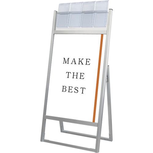 ■TOKISEI ポスタースタンド フラットオープンスタンド 看板 パンフレットケース付 B2片面〔品番:FOSKPB2KG〕【7132250:0】[送料別途見積り][法人・事業所限定][外直送][店頭受取不可]