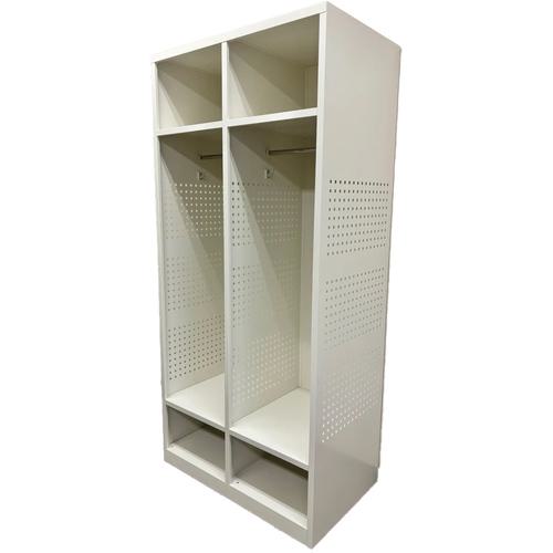 ■仁張 ワークロッカースリム(2人用) ホワイト〔品番:NWLS02〕【7166830:0】[送料別途見積り][法人・事業所限定][外直送][店頭受取不可]