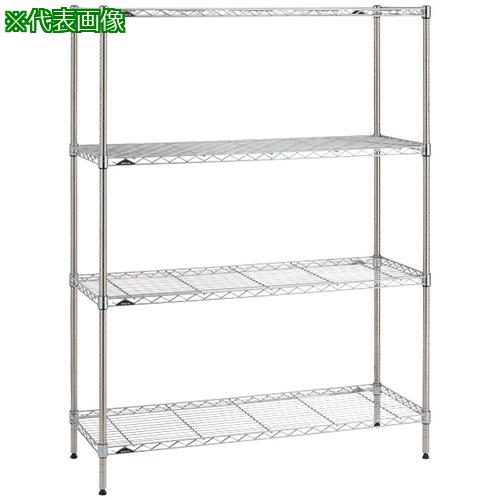 ■ERECTA ベーシックシリーズ ワイヤーシェルフ クローム W750×D450×H1600mm 4段 〔品番:B1830C63PS4〕【7248317:0】[送料別途見積り][法人・事業所限定][外直送][店頭受取不可]