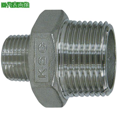 《メーカー》（株）コノエ《品番》K-RNI-304-40A15A《特長》●異なるサイズの配管やバルブを接続するために使用するねじ込み継手です。●春日井製のKSGブランド品です。《用途》●サイズダウンもしくはサイズアップした流路を作る際に使用。《仕様》●呼び径A:40×15●呼び径B:1 1/2×1/2●二面幅B(mm):54●L(mm):53●検査圧力 漏れ(空気圧)(Mpa):0.6《仕様2》●形状・寸法規格:JIS B 2308●ねじ規格:JIS B 0203《原産国（名称）》中国《材質／仕上》●ステンレス SCS13(SUS304相当品)《セット内容／付属品》《注意》《JANコード》《本体質量》1.0g※こちらの商品は送料無料対象外です。※「送料無料」と表示されても別途送料が必要となりますのでご注意ください。コノエ　ねじ込み管継手　径違いニップル　SUS304　40A15A〔品番：K-RNI-304-40A15A〕[注番:7321711][本体質量：1.0g]《包装時基本サイズ：××》〔包装時質量：〕分類》工事・照明用品》管工機材》ねじ込み管継手☆納期情報：取寄管理コード(005) メーカー直送品 (欠品の場合有り)