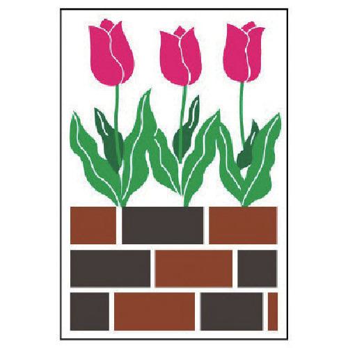 ■ユニット ジョイシール チューリップ PVCステッカー 580×400mm〔品番:91201〕【7453477:0】[送料別途見積り][掲外取寄][店頭受取不可]