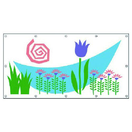 ■ユニット フェンスシート Fプロムナード(2)1 ターポリン 900×1740〔品番:93019〕【7454201:0】[送料別途見積り][掲外取寄][店頭受取不可]