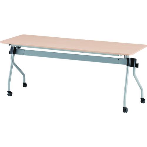 ■TOKIO 天板跳上式並行スタック会議テーブル(パネルなし) 1800×450mm ナチュラル〔品番:NTAN1845NR〕【7534540:0】[法人・事業所限定][直送元][店頭受取不可]