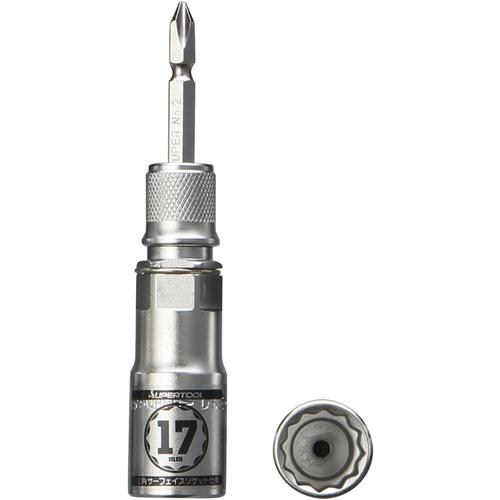 ■スーパー 電ドル用ソケットビット(着脱式) プロスペック 17×6.35mm〔品番:DSE17〕【7543557:0】[店頭受取不可]