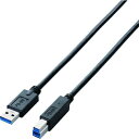 ■エレコム USB3.0ケーブル(A-B)〔品番:USB3AB10BKRS〕【7594623:0】[店頭受取不可]