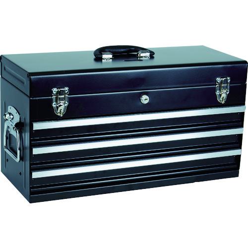 ■TRUSCO ツールチェスト(3段式)つや消しブラック〔品番:T533BK〕【7629931:0】[店頭受取不可]