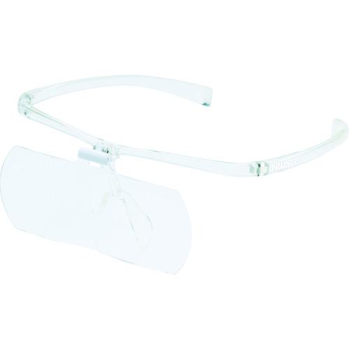 ■TRUSCO 双眼メガネルーペ2倍 フレーム透明〔品番:TSM2.0TM〕【7642423:0】[店頭受取不可]