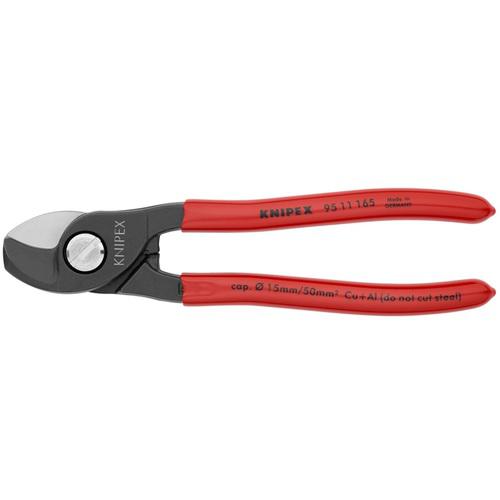 ■KNIPEX ケーブルカッター プラスチックハンドル 165mm(SB店頭展示パッケージ仕様)〔品番:9511165SB〕【7668457:0】[店頭受取不可...