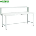 ■TRUSCO 軽荷重作業台(300kg)AE型 900X600XH1044(全高) 上棚付 ホワイト色〔品番:AE0960YURBW〕【7701454:0】[...