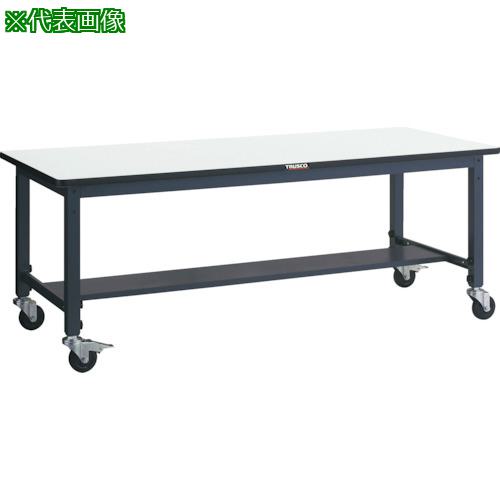 ■TRUSCO 軽荷重作業台高さ調節式(100kg)AWM型 900X600XH806~1016 φ100キャスター付 ダークグレー色〔品番:AWMR0960C100〕【7701926:0】[法人・事業所限定][直送元][店頭受取不可]