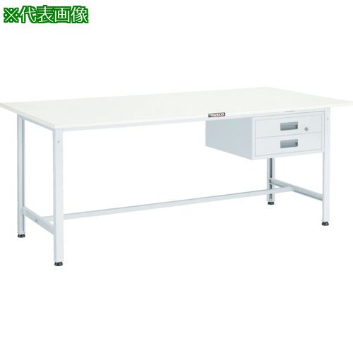 ■TRUSCO 軽荷重作業台(300kg)AE型 1800X750XH740 2段引出付 ダークグレー色〔品番:RAE1800F2DG〕【7702..
