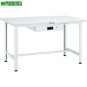 ■TRUSCO 軽荷重作業台(300kg)AE型 1800X900XH740 薄型1段引出付 ホワイト色〔品番:RAE1809UDK1W〕【7702850:0】...