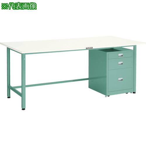 ■TRUSCO 軽荷重作業台(300kg)AE型 1800X750 3段キャビネット付 ダークグレー色〔品番:SAE1800UDC111DG〕【7703236:0】[法人・事業所限定][直送元][店頭受取不可]