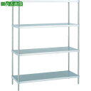 ■ERECTA スーパーシリーズ・304パンチングソリッドシェルフ 間口1821mm×奥行460mm×高さ1587mm(PS) DB付 5段〔品番:MSS182...
