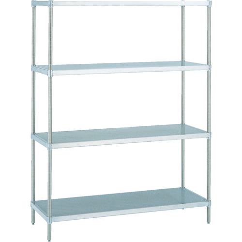 ■ERECTA スーパーシリーズ・304パンチングソリッドシェルフ 間口910mm×奥行460mm×高さ1384mm(PS) DB付 4段〔品番:MSS910PSPS1390W4〕【7706928:0】[送料別途見積り][法人・事業所限定][直送][店頭受取不可]