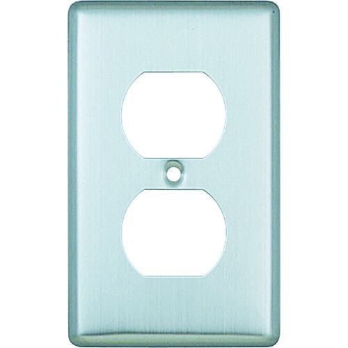 ■明工 連用新金属プレート埋込ダブルコンセント用〔品番:MFE6785〕【7806388:0】[店頭受取不可]