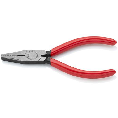 ■KNIPEX 平ペンチ プラスチックハンドル 125mm〔品番:2001125〕【7867417:0】[店頭受取不可]