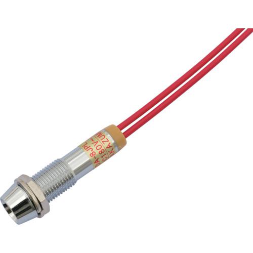 ■サカヅメ LED表示灯 DA-8JPL (AC/DC200V接続) Φ8 赤〔品番:DA8JPLACDC200VR〕【7888651:0】[店頭受取不可]