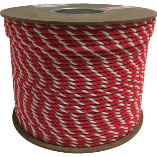 ■ユタカメイク アクリル紅白ロープ 6mm×200m〔品番:PRZ10〕【7948051:0】[店頭受取不可]