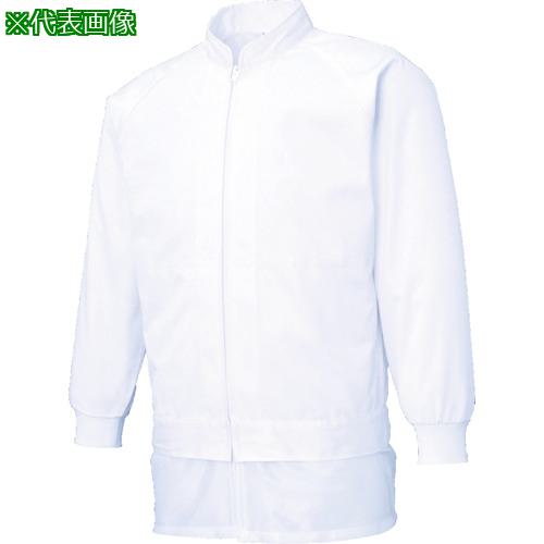 ■サンエス 男女共用混入だいきらい長袖ジャケット M ホワイト〔品番:FX70971RMC11〕【7955341:0】[店頭..