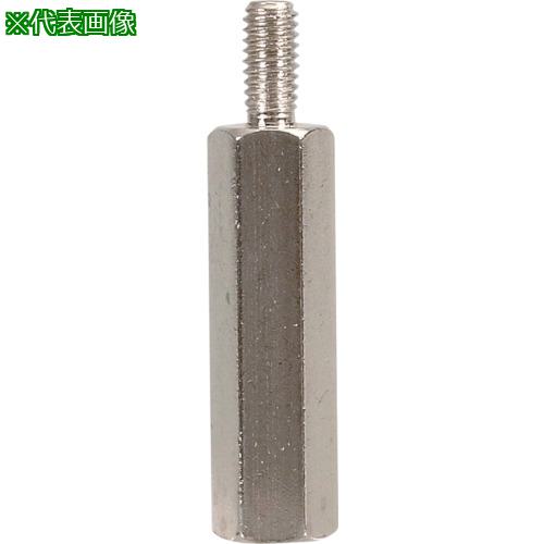 ■テイシン 黄銅スペーサーSBB-M4 オス-メス ネジ径M4(オス・メス両方) 全長35〔品番:SBB435E〕【8068527:0】[送料別途見積り][掲外取寄][店頭受取不可]