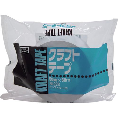 ■okamoto クラフトテープ NO228 ピュアカラー白 50ミリ《50巻入》〔品番:228W50〕【8081040×50:0】[送料別途見積り][掲外取寄][店頭受取不可]
