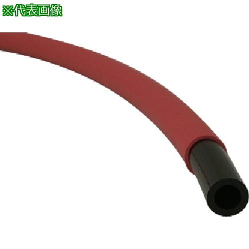 ■チヨダ ポリウレタンチューブ エルフレックスLE-Sタイプ 内管外径6mm/全長100m 赤〔品番:LES6100R〕【..